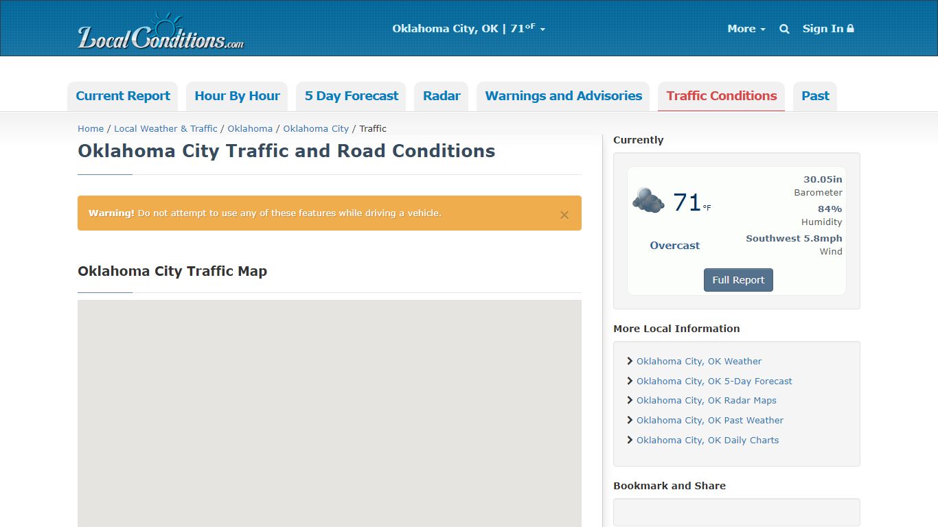 Oklahoma City Traffic and Road Conditions - LocalConditions.com